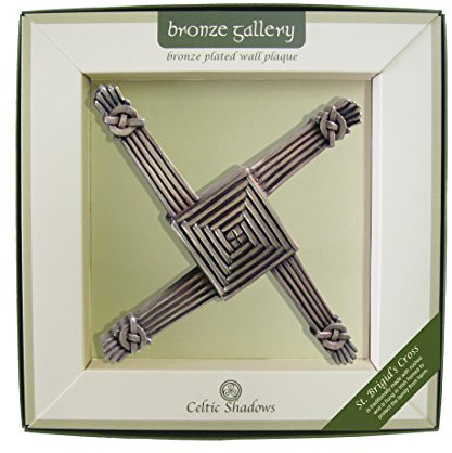 Vergoldete Bronze Wandtafel mit St. Brigid's Cross Design