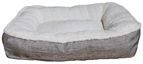 Rosewood Plush/Tweed Teddy Bear Dog Mattress, Small