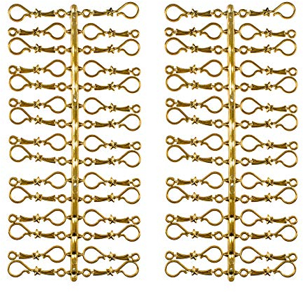 60 Stück Weihnachtskugeln Haken Gold Vintage Aufhänger Christbaumkugel Anhänger