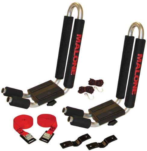 UM UNIQUEME Malone J-Pro 2 J-Style Universal Car Rack Kayak Carrier with Bow and Stern Lines