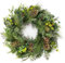 artplants.de Künstlicher Tannenkranz, Zapfen und Efeu, Ø 60cm - Türkranz - Weihnachtsdeko