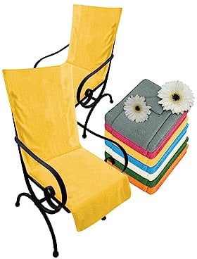 Dyckhoff Doppelpack Schonbezüge für Gartenstuhl & Gartenliege 277.297, Gartenstuhl (60 x 130 cm), gelb