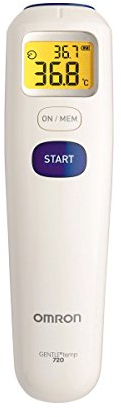 OMRON Gentle Temp 720, digitales kontaktloses Fieberthermometer für Babys, Kinder und Erwachsene mit Speicher, Messgenauigkeit gut laut Stiftung Warentest 09/2021
