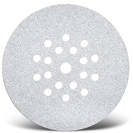 MENZER White Klett-Schleifscheiben, 225 mm, 19-Loch, f. Trockenbauschleifer, Normalkorund (25 Stk.) K400