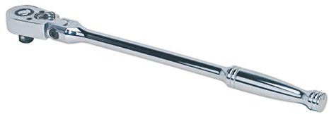 Sealey Ak661F Ratchet Wrench Flexi-Head 300Mm 3/8Sq Drive Pear-Head Flip Reverse