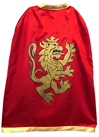 Liontouch - Edler Ritterumhang für Jungen, Rot | Für Kinder von 3-8 Jahren – Einheitsgröße | Mittelalterlicher Spielumhang | Perfektes Zubehör für Verkleidung, Kostüme & Ritter-Rollenspiele