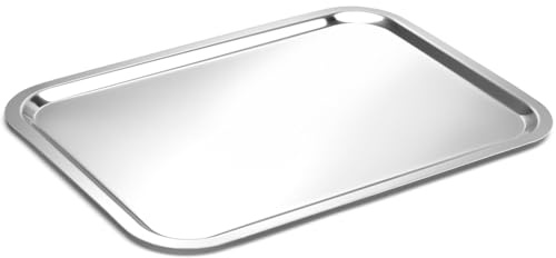 APS 90902 Edelstahl-Tablett, ca. 39,5 x 28,3 cm, Rostfrei, für Buffet und Servieren, Kompatibel mit 9090, 9100, 9200, Made in Germany