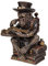 Nemesis Now Schimpansen-Figur, Gelehrte, 18 cm, Bronze, Größe 23 cm