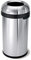 simplehuman CW1407 60L Bullet Open Office Business Commercial Bin, Large Capacity, Dent-Resistant, Lift-Off Lid, Side Handles, Non-Skid Base, Brushed Heavy-Gauge Stainless Steel