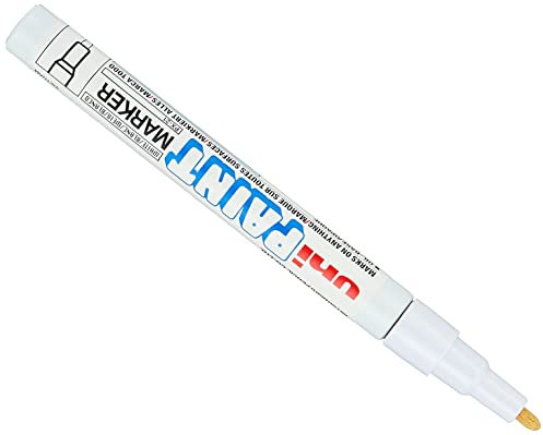 Uniball - Uni Paint PX21/BL - Marqueur peinture à huile - Pointe fine ogive - Encre à pigmentation Blanc - Lot de 12
