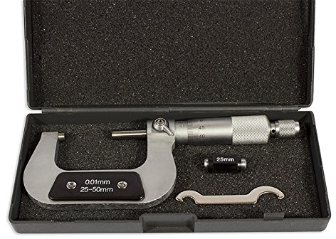 Sogi MIC-25-50 Micrometro centesimale per esterni con frizione - 25÷50 mm - terminali cromati