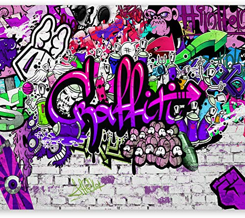 Fototapete murando 350x256 cm Vlies Tapeten Wandtapete XXL Moderne Wanddeko Design Wand Dekoration Wohnzimmer Schlafzimmer Büro Flur Graffiti Streetart f-A-0348-a-c