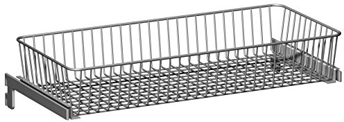 Element System Drahtkorb mit Auszug 800x350 weißalu