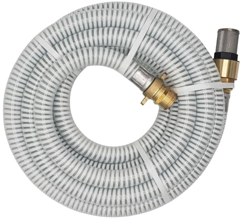 SPIDO - Kit d’Aspiration Laiton Renforcé 7 m Ø 25 mm - Pour Pompes de Surface et Groupes de Surpression - Clapet et Crépine Laiton/Inox