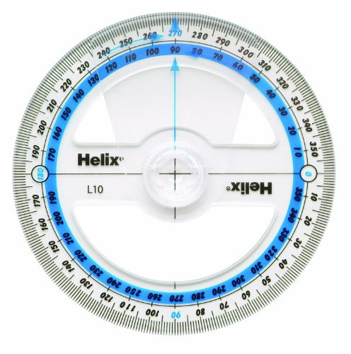 Helix L10040 - Goniometro da 10 cm, confezione da 25 pezzi, colore: trasparente
