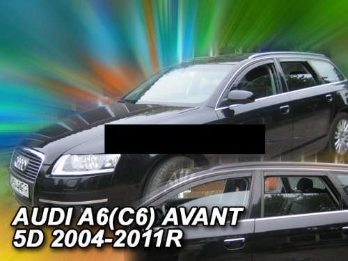 HEKO Z997393 Windabweiser Regenabweiser für A6 C6 2004-2011 AVANT KOMBI 5türer für VORNE UND HINTEN