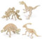 Quay Set di Dinosauro 2 Woodcraft Kit di Costruzione FSC