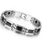 OIDEA Herren Armband Gliederkette Edelstahl: Biker Carbon Fiber Kohlefaser Armreif Glieder Link Armkette Handgelenk Silber Schwarz Schmuck Geschenk für Männer Jungen