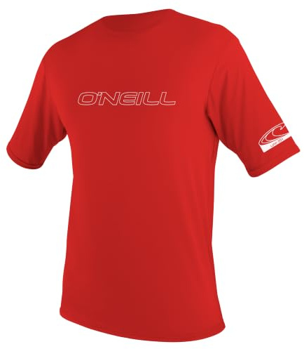 O'Neill Wetsuits Herren Basic Skins UPF 50+ Kurzarm Sun Shirt, Rot, XXL