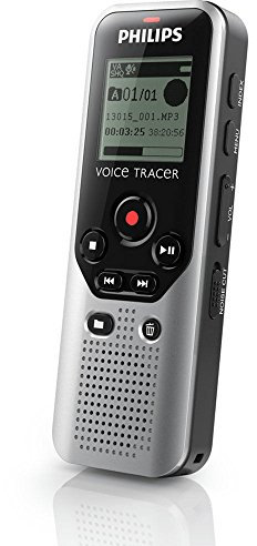 Philips DVT1200 Digitales Diktiergerät (Aufnahme von Notizen, Ideen und Gedanken unterwegs, 4 GB, USB-Anschluss) silber