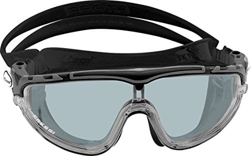 CRESSI Skylight Goggles Black/Black Smoked Lens - Lunettes de Natation Snorkeling et Piscine pour Adultes, Vue à 180° Antibuée, 100 % Anti UV, Noir/Noir Smoked Lens - Lentille Fumée, Taille Unique