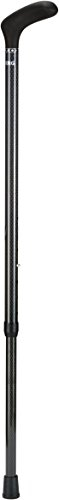 Extra leichter Gehstock mit Derbygriff Softtouch Ossenberg Carbonstock Verstellbar Schwarz