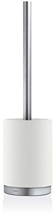 blomus -ARA- WC-Bürste aus Polystone / Edelstahl, zeitloses Weiß, WC-Garnitur, hygienisch, freistehend, Toilettenbürste mit Halter, modernes Badaccessoire (H / B / T: 45,5 x 10 x 10 cm, Weiß, 68850)