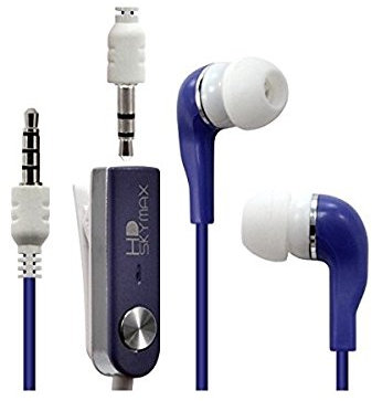 Seluxion – Wired Stereo Earphone Blue for Doogee SFR, Orange, Sony, Huawei, Motorola, Microsoft,