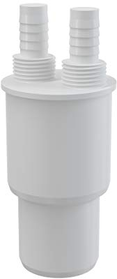 White Plastic Reduction Connection Reducer to Waste 40/50xG1/2 Hose Connector