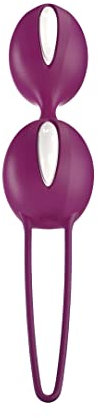 FUN FACTORY Beckenbodentrainer SMARTBALLS DUO (Violett), Made in Germany Liebeskugeln für fortgeschrittene Frauen – 100% medizinisches Silikon