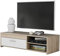 FORTE Paco TV-Unterschrank mit 1 Schublade, Holzwerkstoff, Sonome Eiche, Weiß, 32 x 120 x 42 cm