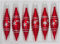 6 TLG. Glas-Zapfen Set in Classic Rot Silber Komet - Christbaumkugeln - Weihnachtsschmuck-Christbaumschmuck