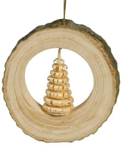 Rudolphs Schatzkiste Christbaumschmuck mit Ringelbäumchen Weihnachtsbaumschmuck Ø 4cm NEU Christbaum Weihnachtsbaum Baumbehang Baumschmuck Weihnachtsschmuck Baum Dekoration Seiffen Erzgebirge Holz