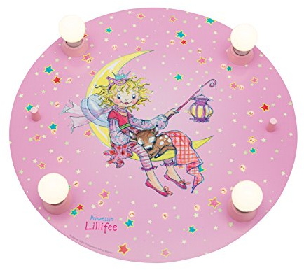 Elobra Kinderzimmerlampe Prinzessin Lillifee Laternennacht, Deckenleuchte, Holz rosa, 130957