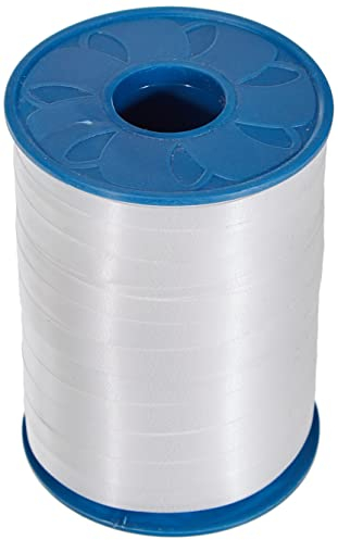 C.E. PATTBERG Geschenkband weiss, 250 Meter Ringelband 10 mm zum Basteln, Dekorieren & Verpacken von Geschenken zu jedem Anlass