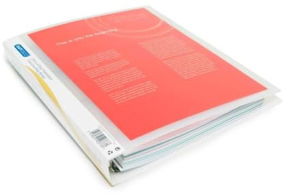 Rapesco Presentation Ring Binders. Polypropylene Coloured Binders Provide For Distinctive And Cost Effective Solution To Presentations. 25mm. Clear. 4 Ring 'D' Mechanism.