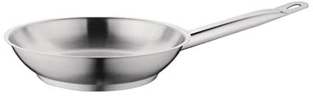 Vogue M924 Stainless Steel Frypan 200mm Frying Kitchen Heavy Duty Cookware Induction, Silver