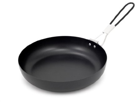 GSI Outdoor Pfanne Stahlpfanne mit Klappgriff, schwarz, 60209