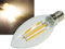 ChiliTec LED Kerzen Glühlampe E14 Kerzenlampe Leuchtmittel 4W Ersetzt 40W Halogen Filament Glühfadenlampe klar 3000k / Warmweiß
