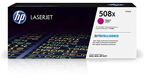 HP 508X (CF363X) Rot Original Toner mit hoher Reichweite für HP Color Laserjet Enterprise M552dn, M553, M577, XL