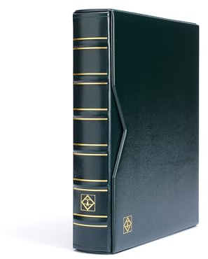 Leuchtturm 333443 Banknote Album Vario Classic ring binder for customisation, incl. protective case - green