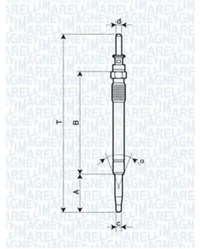 MAGNETI MARELLI Diesel Glühkerze 5V Schlüsselweite: 10mm Gewindemaß:M10X1 Glühkerzenausführung:Metall-Glühkerze Kompatibel mit BMW 7 E65, E66, E67