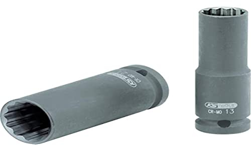 KS Tools 515.0957 - Douille longue à chocs 12 pans 1/2 - 24mm - En Chrome Molybdène - Uniquement pour utilisation à chocs