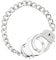 Widmann Generique – Armband mit Handschellen, silberfarben, Erwachsene