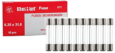 10er Päckchen Sicherungen 5A flink 6,3x32mm