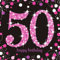 Adult Pink Celebration 50th Birthday Luncheon Napkins