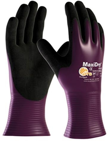 ATG 56-426/06 MaxiDry Handschuh, 26cm Stulpe, 1.0mm Handflächendicke, 26cm Länge, Lila/Schwarz/Neutral, Größe 06
