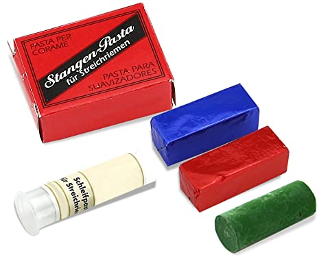 Rasiermesser Pasten Set Schärfen Schleifpaste Pflegepaste aus Solingen