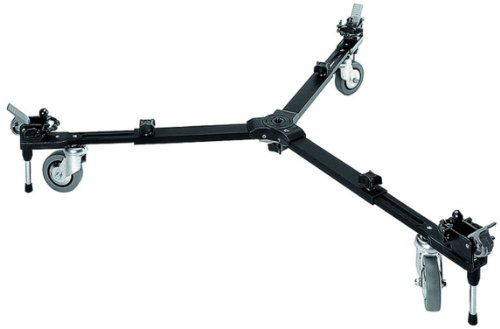 Manfrotto 127 Accessorio Carrello Basic per Treppiede, per Video con Singolo e Doppio Puntale, Nero