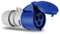 REV CEE-Caravan Kupplung, 3-polig (2P+PE) IP44, 230V 16A, blau